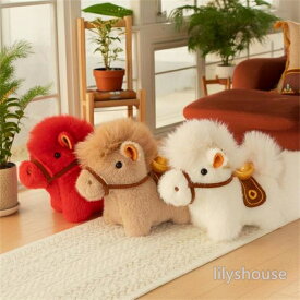 2026干支 馬 午 可愛い馬 ホワイト ブラウン レッド 置物 飾り物 十二支 キーリング ぬいぐるみ マスコット 縁起物 ふわふわ 新年ギフト