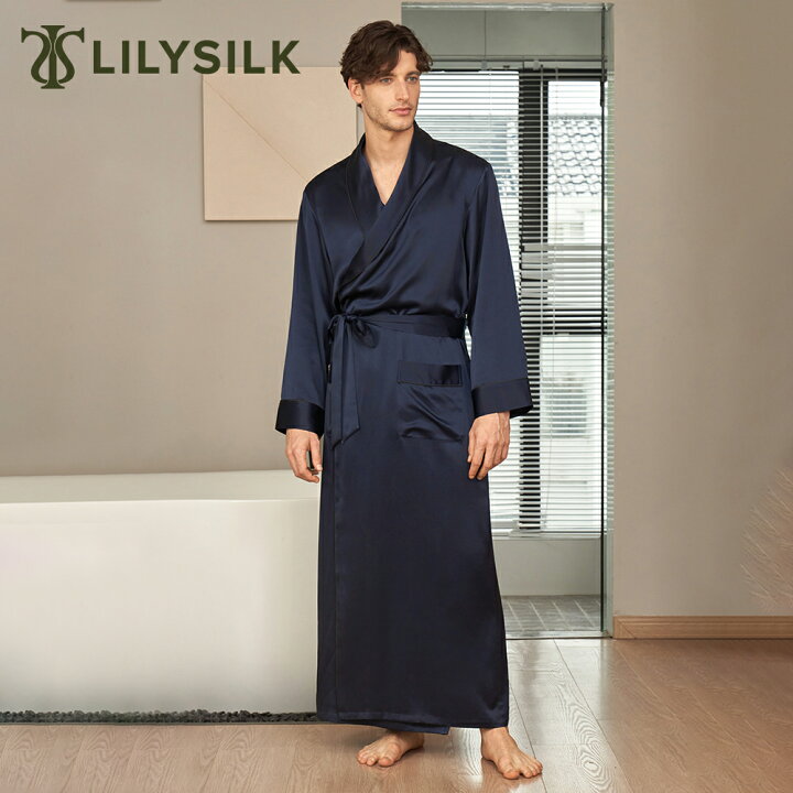 楽天市場】LILYSILK(リリーシルク) シルク ナイトガウン メンズ 