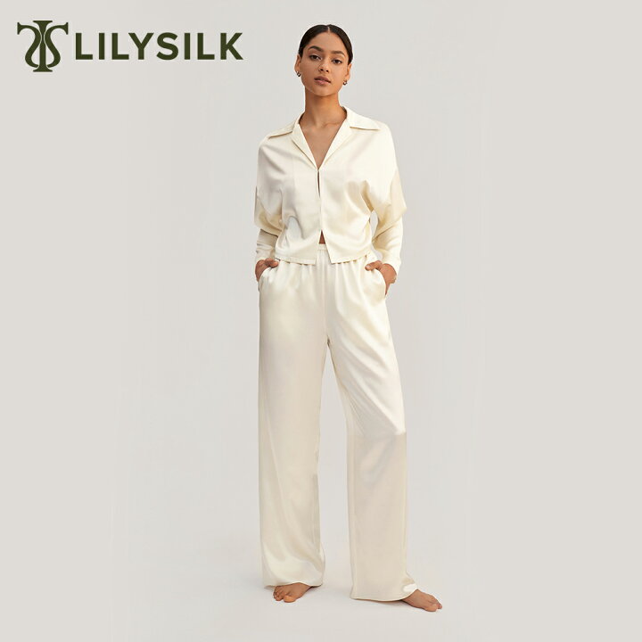 楽天市場】LILYSILK シルク パジャマ レディース 長袖 前開き おしゃれ 