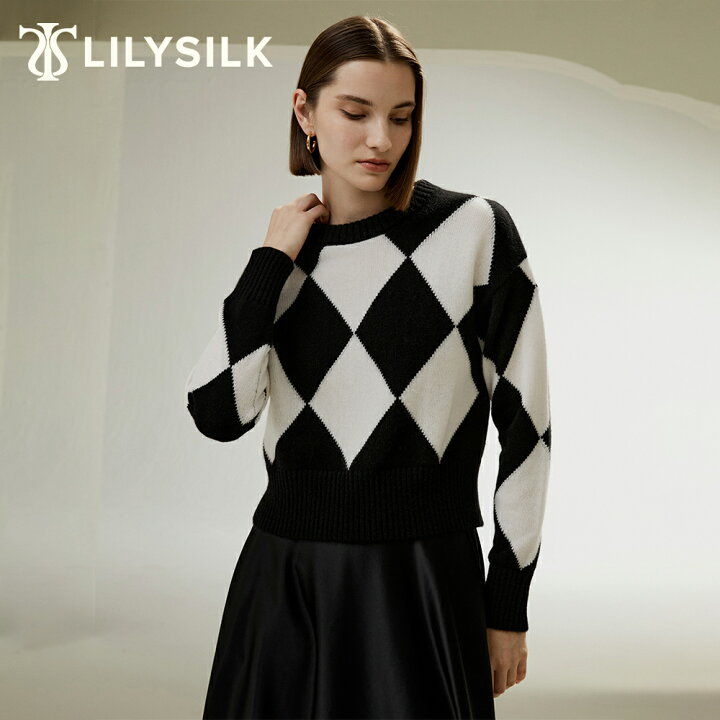 楽天市場】LILYSILK セーター レディース 秋冬 長袖 カシミヤ100 