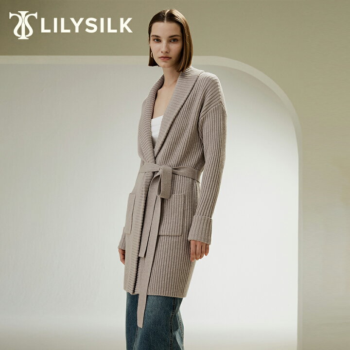 楽天市場】LILYSILK(リリーシルク) カーディガン レディース ウール100 
