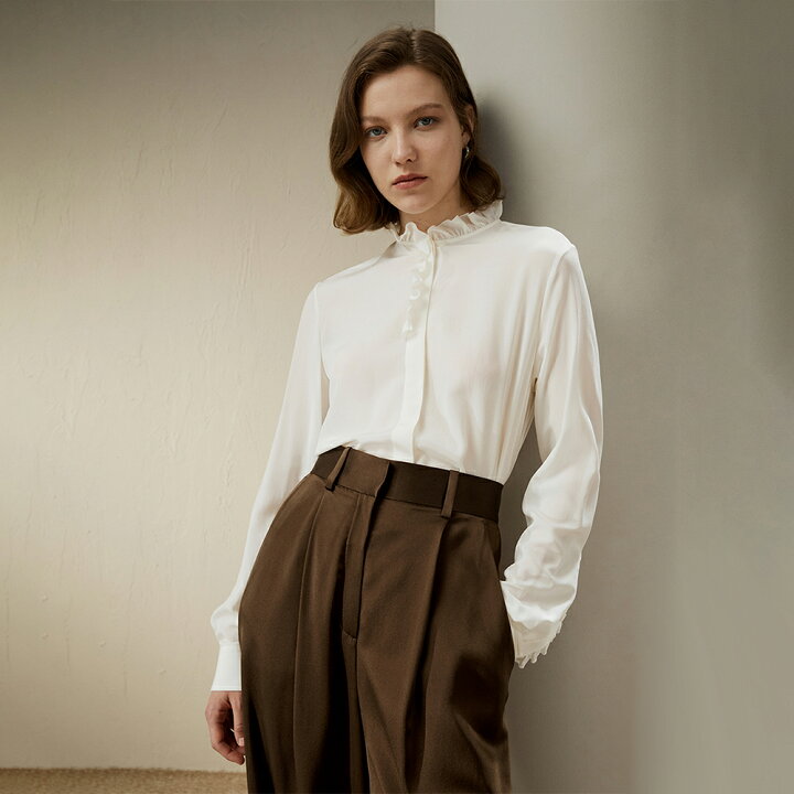 楽天市場】LILYSILK シルク ブラウス レディース 長袖 シルク シャツ  