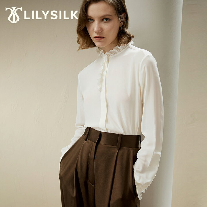 楽天市場】LILYSILK シルク ブラウス レディース 長袖 シルク シャツ 