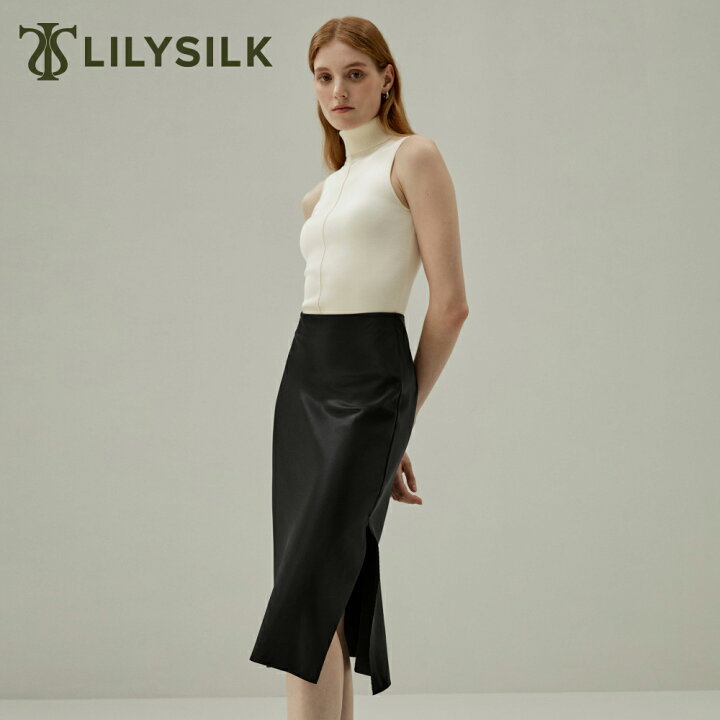 楽天市場】LILYSILK(リリーシルク) シルク スカート ミモレ丈  