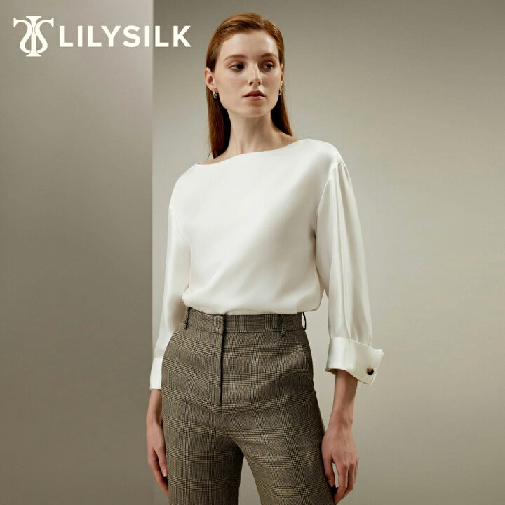 楽天市場】LILYSILK(リリーシルク) シルク ブラウス レディース 七分袖 