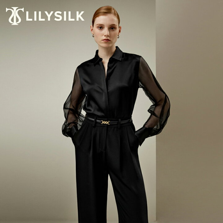 楽天市場】LILYSILK(リリーシルク) シルク ブラウス レディース 長袖 