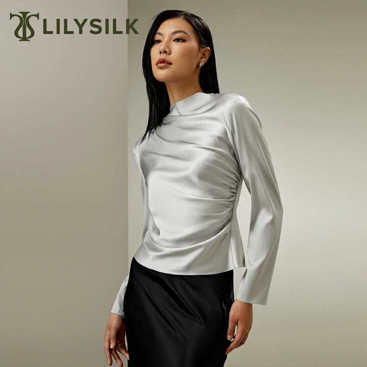 楽天市場】LILYSILK シルク Tシャツ レディース 長袖 ブラウス 