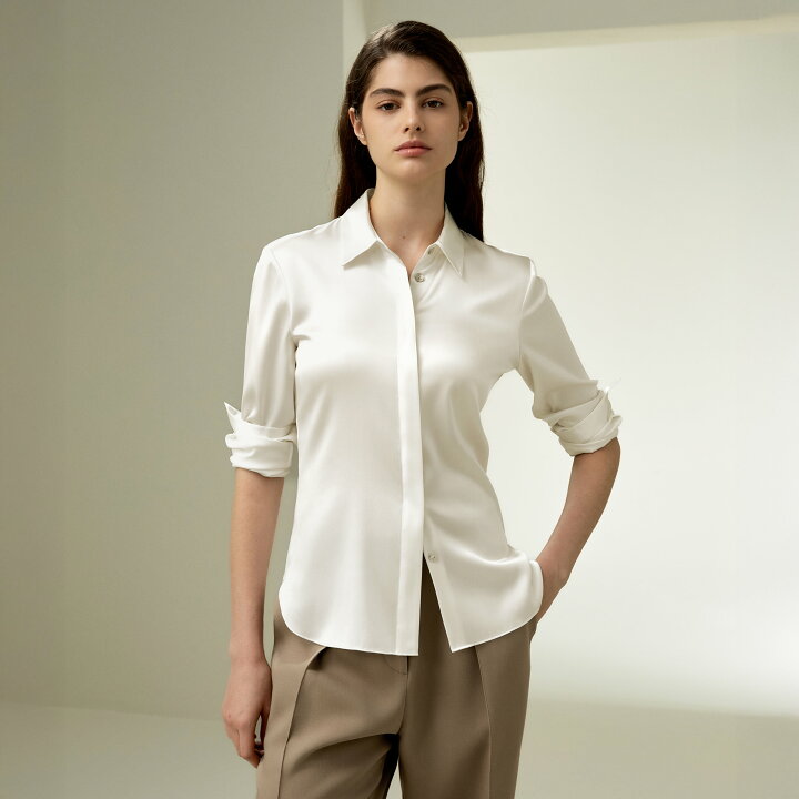 楽天市場】LILYSILK シルク ブラウス シャツ レディース 長袖 オフィス 