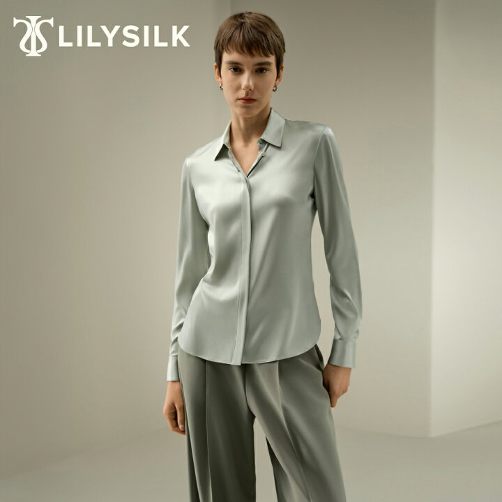 楽天市場】LILYSILK シルク シャツ レディース 長袖 ブラウス オフィス 