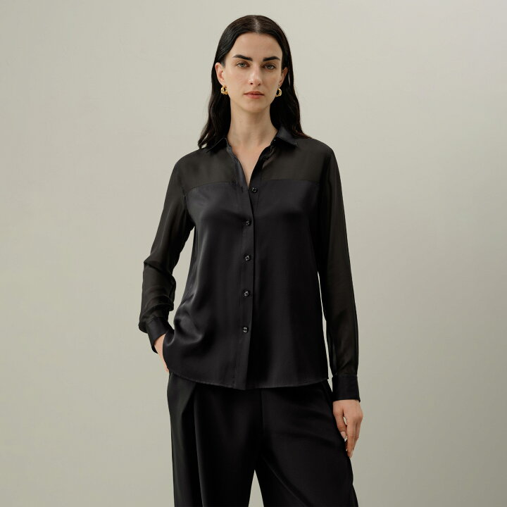 楽天市場】LILYSILK シルク ブラウス シャツ レディース 長袖 