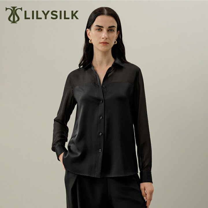 楽天市場】LILYSILK シルク ブラウス シャツ レディース 長袖 