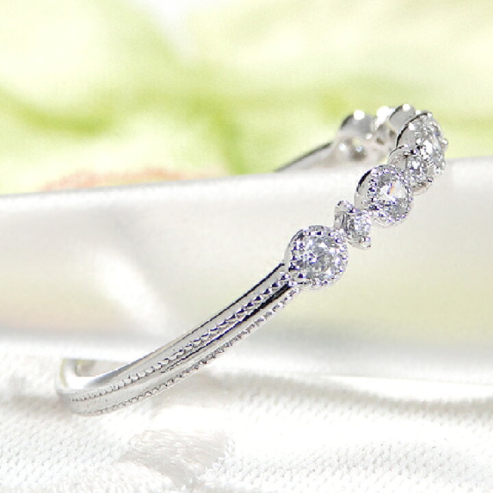 楽天市場】Pt950【0.15ct】ダイヤモンド ハーフエタニティ リング 