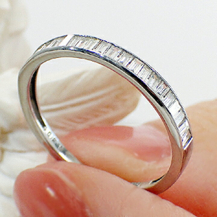 楽天市場】Pt900【0.3ct】バケットカット ダイヤモンド エタニティ 
