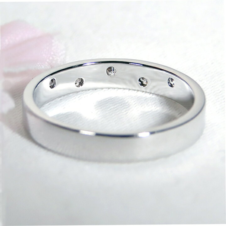 楽天市場】Pt950【0.12ct】ダイヤモンド ドットデザイン リング【送料 