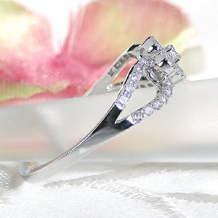 楽天市場】Pt950【0.30ct】ダイヤモンド フラワーモチーフ リング  