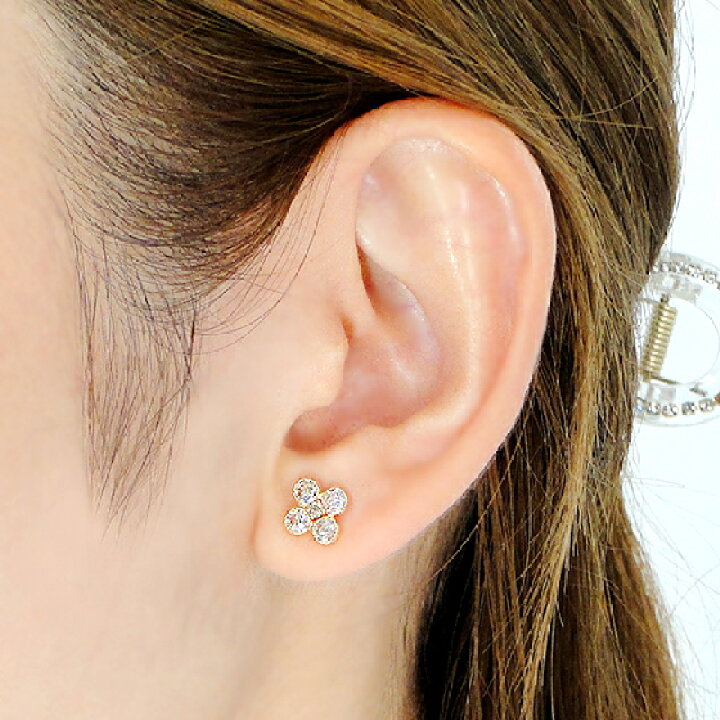 楽天市場】K18YG【1.00ct】ダイヤモンド 四つ葉 クローバーモチーフ  