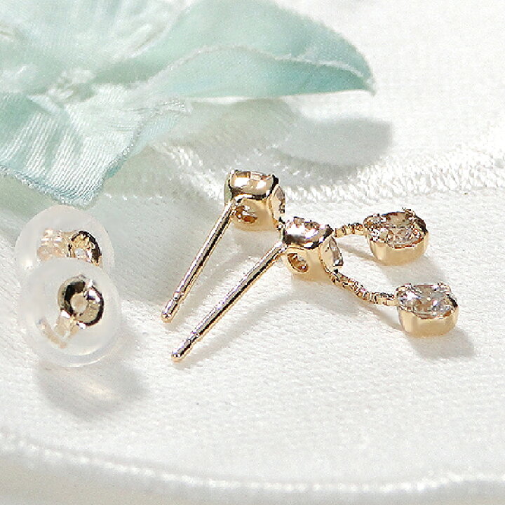 楽天市場】K18YG【1.00ct】2WAYデザイン ダイヤモンド ロングピアス 