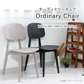 オーディナリーチェア W42.5×D51×H81.5×SH42.5cm 椅子 チェア リラックス フィット おしゃれ シンプル ダイニング インテリア モノトーン 腰掛け 背もたれ テレワーク パーソナルチェア リビング 玄関 家具 北欧 新生活 敬老の日 春 夏