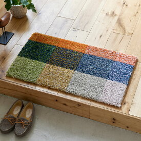 マット 玄関マット 室内マット COLOR MIX MAT カラーミックスマット 約45×75cm デザインライフ 防ダニ 滑り止め 日本製 国産 北欧 新生活