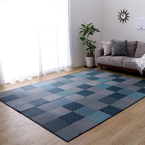 国産 い草 いぐさ イグサ 井草花茣蓙 花ござ ラグ ラグマット カーペット おしゃれ 京刺子 約435×352cm(江戸間10畳) 10帖 市松 純国産 日本製 吸湿 消臭 春 夏 カジュアル 新生活 敬老の日