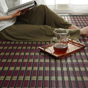 国産 い草 いぐさ イグサ 井草ラグ ラグマット カーペット おしゃれ 鍋島 約261×352cm(江戸間6畳) 6帖 掛川織 純国産 日本製 吸湿 消臭 春 夏 カジュアル 新生活 敬老の日