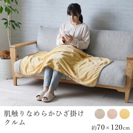 肌触りなめらかひざ掛け クルム 約70×120cm ケット ブランケット ひざ掛け ふわふわブランケット 冷房対策 かわいい おしゃれ あったか 洗える 丸洗い フランネル 清潔