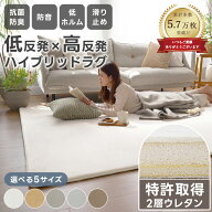 【5％OFFクーポン★週末限定】《一部カラー20％OFF》 ラグ 2層 抗菌 防臭 低反発 高反発 厚手 95×130 13…