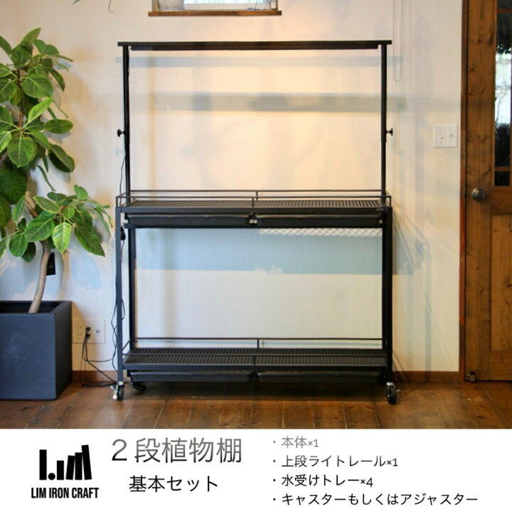 ☆送料込み☆ライトレール付植物棚 即購入OK 育成管理 アガベ 塊根  