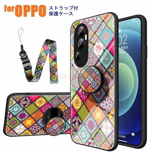 OPPO Reno15 A �P�[�X �K���X�P�[�X �ԕ� �w�� OPPO A5 5G Reno13 A Reno14 5G A3 5G Reno11 A A54 5G �Ή� �����K���X �w�ʃK���X �w�ʃP�[�X �X�^���h �X�g���b�v�t�� ������ �Ȃ߂炩 ���ꂢ ������