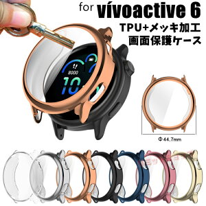 Garmin �K�[�~�� vivoactive 6 �P�[�X �t����ʕی� Vivoactive 6 �J�o�[ �N���A �S�̕ی� �t�B������� �J�o�[ �E�H�b�` �P�[�X �N���A Garmin �K�[�~�� vivoactive 6 �J�o�[ TPU �\�t�g�P�[�X �V���v�� vivoact