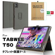 tabwee t50 11インチ ケース Android 16 保護用画面ガラスフィルム TABWEE T50 2026 ケースバンド付 カバ…