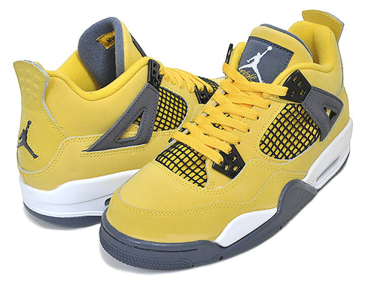 楽天市場】NIKE AIR JORDAN 4 RETRO(GS) LIGHTNING tour yellow/dark  