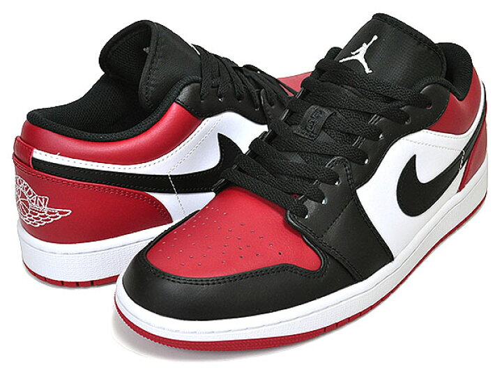 楽天市場】NIKE AIR JORDAN 1 LOW BRED TOE gym red/white-black 