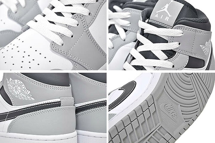 楽天市場】NIKE AIR JORDAN 1 MID lt smoke grey/white-anthracite 