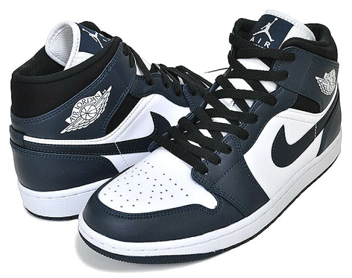 楽天市場】NIKE AIR JORDAN 1 MID armory navy/white-black 554724-411 