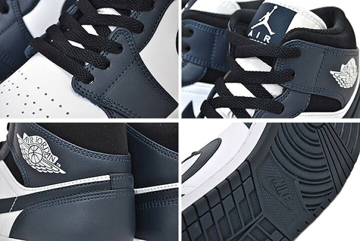 楽天市場】NIKE AIR JORDAN 1 MID armory navy/white-black 554724-411 