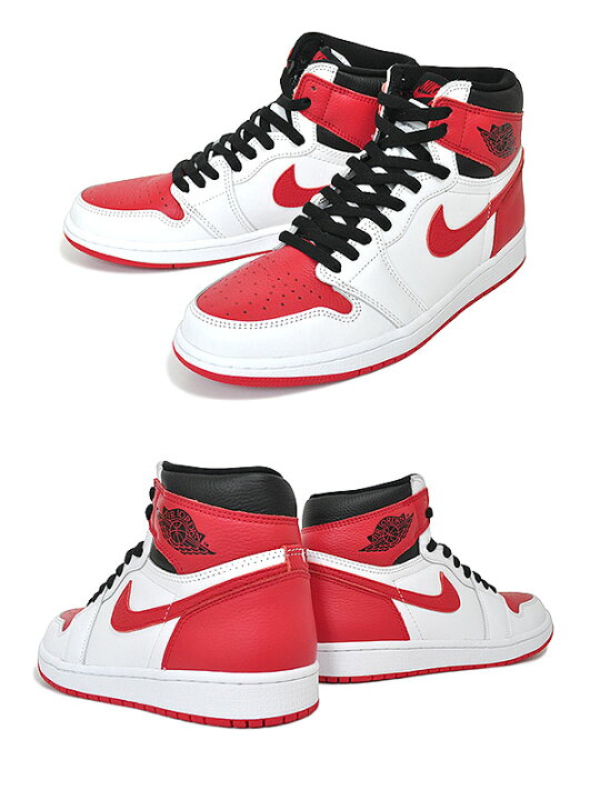 楽天市場】NIKE AIR JORDAN 1 HIGH OG HERITAGE white/university red 