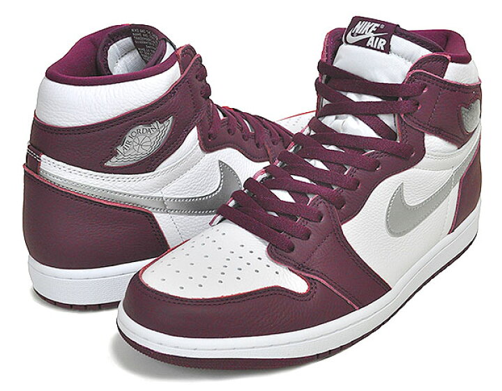 楽天市場】NIKE AIR JORDAN 1 RETRO HI OG bordeaux/metallic silver 