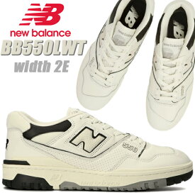 NEW BALANCE BB550LWT width 2E WHITE ニューバランス 550 2E クリーム ブラック ホワイト スニーカー ワイズ EE