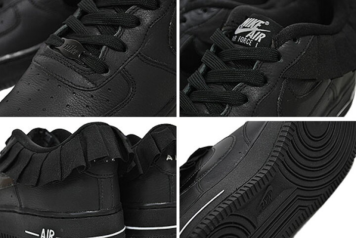 楽天市場】NIKE AIR FORCE 1 LV8 RUFFLE QS (GS) black/blk-white 
