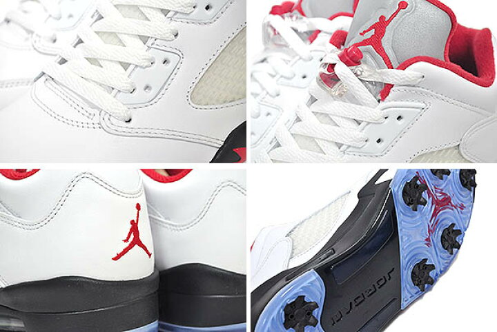 楽天市場】NIKE JORDAN 5 LOW GOLF FIRE RED white/fire red-black 