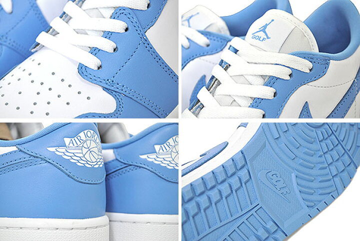 楽天市場】NIKE AIR JORDAN 1 LOW GOLF UNC white/university blue 