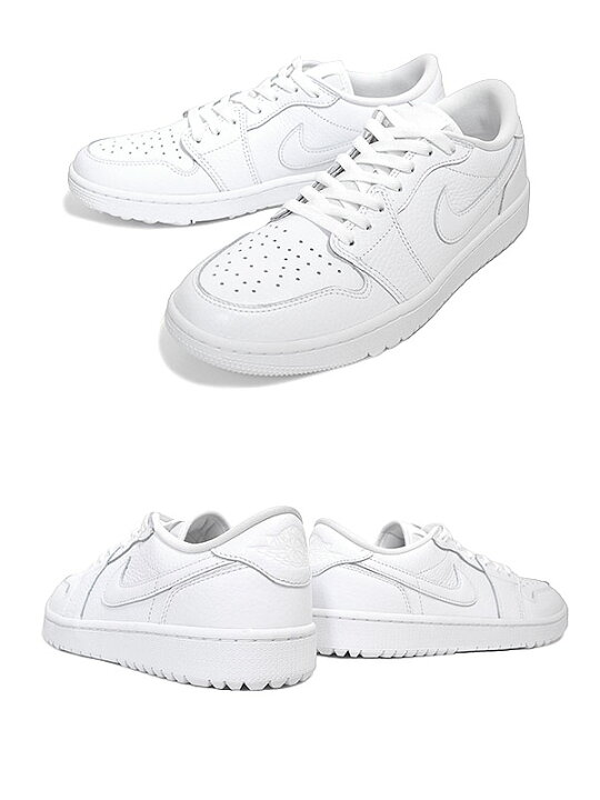 楽天市場】NIKE AIR JORDAN 1 LOW GOLF TRIPLE WHITE white/wht dd9315 