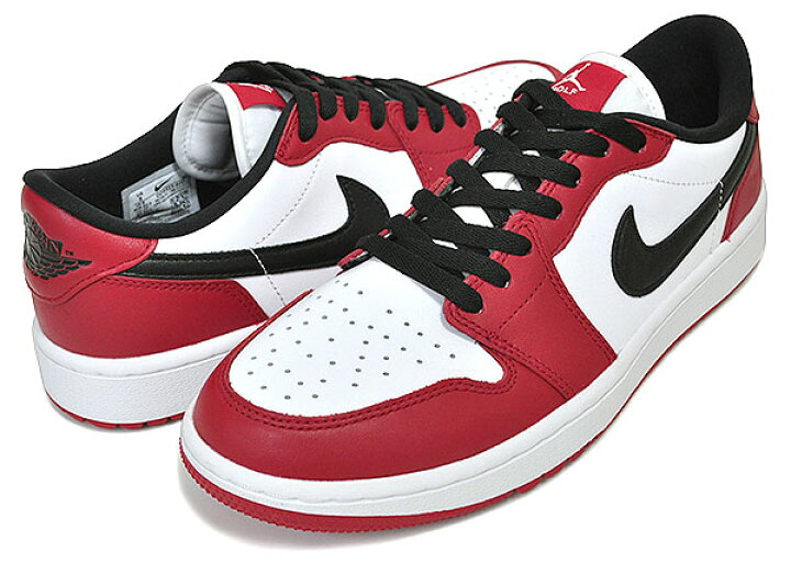 楽天市場】NIKE AIR JORDAN 1 LOW GOLF CHICAGO varsity red/black  