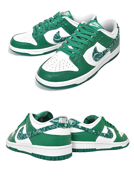 楽天市場】NIKE WMNS DUNK LOW ESS PAISLEY PACK white/malachite-wht 