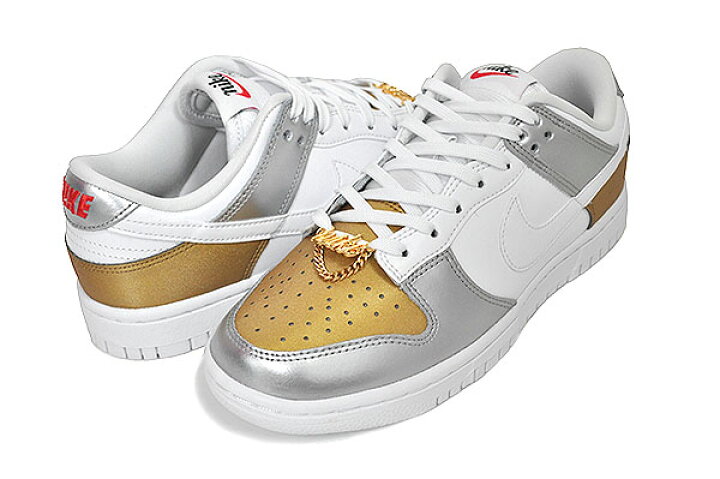 楽天市場】NIKE WMNS DUNK LOW SE gold/white-silver dh4403-700  