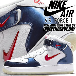 [18���͂����ڊ��Ӄf�[���|�C���g5�{!!] NIKE AIR FORCE 1 MID QS INDEPENDENCE DAY white/university red dh5623-101 �i�C�L �G�A�t�H�[�X 1 �~�b�h 07 �g���R���[�� �X�j�[�J�[ AF1MID �C���f�B�y���f���X �f�[