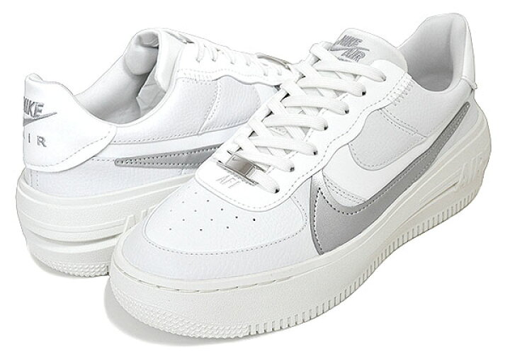 楽天市場】NIKE WMNS AF1 PLT.AF.ORM summit wht/metallic silver 