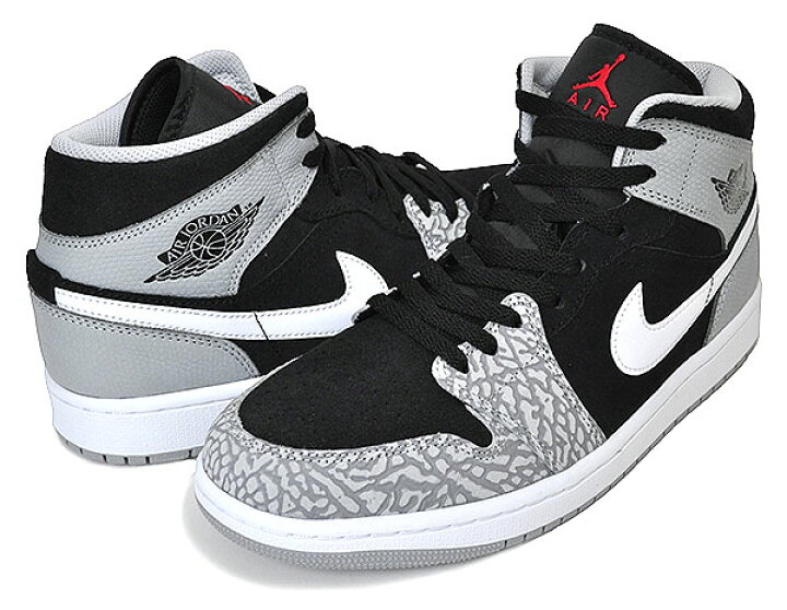 楽天市場】NIKE AIR JORDAN 1 MID SE black/university red-white 
