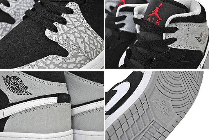 楽天市場】NIKE AIR JORDAN 1 MID SE black/university red-white 